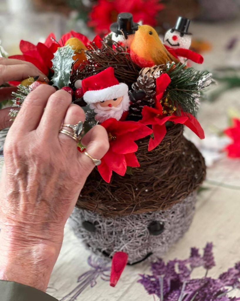 crafting Christmas decoration